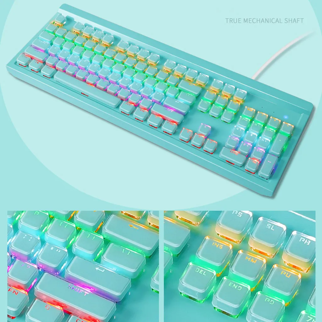 T680 104 клавишная крышка механическая клавиатура RGB с подсветкой зеленая Axis для