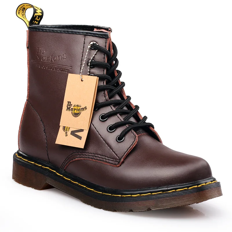 Fashion Leisure Solid Men Motorcycle Boots Ankle Round Toe Low Lace up Spring Autumn Sewing Outdoor Working Shoes | Обувь