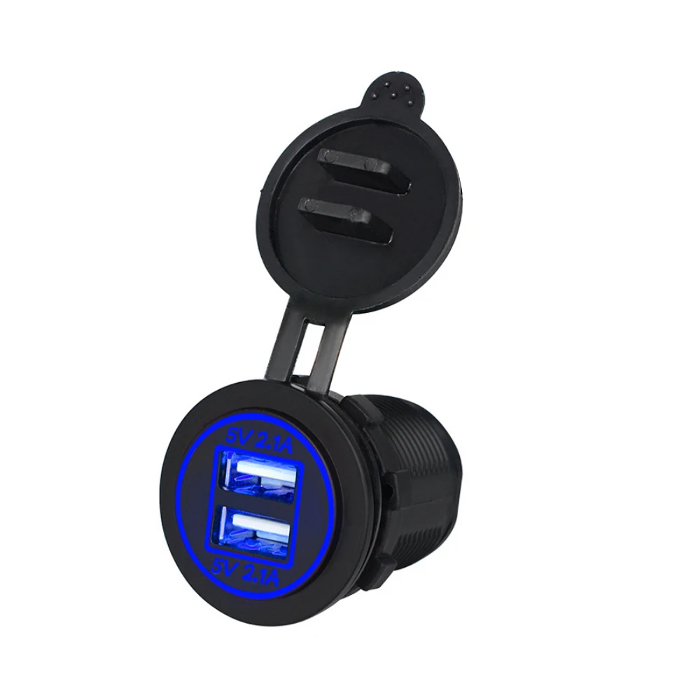 Двойная розетка с 2 USB портами 1 А зарядное устройство адаптер питания для