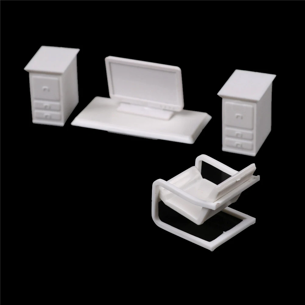 Новый кукольный дом миниатюрная мебель парта + ноутбук стул модель Пейзаж Модель