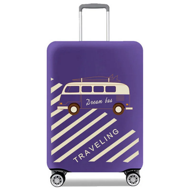 Elastic Thicken Luggage Cover Luggage Protective Covers Suitable for 18-32 inch Suitcase dust cover Travel accessories - Цвет: Q    Luggage cover