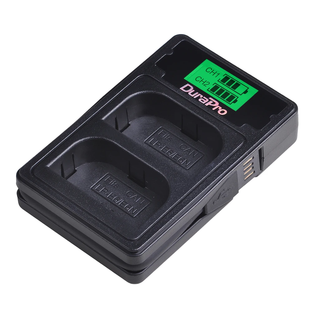 ЖК дисплей USB двойное зарядное устройство для Canon LP E6 Аккумулятор EOS 5DS R 5D Mark II 3 III 6D