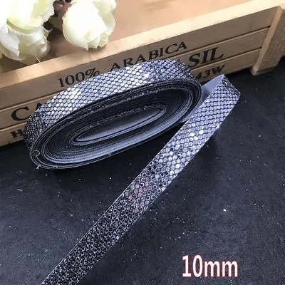 10mm Блестка блестящая кожа ткань полоса DIY шнур кожаный цвет лента цветная веревка браслет ювелирные изделия ожерелье ремень аксессуары - Цвет: 10mm