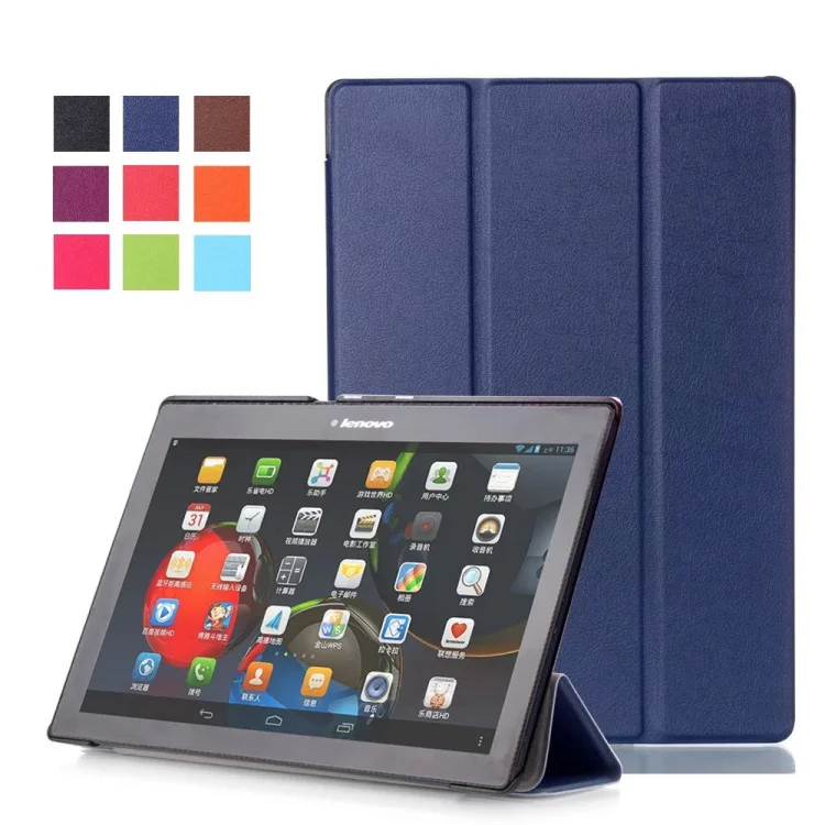 Blue Для lenovo TB2-X30F Tab2 A10-30 X30F 10," планшет из искусственной кожи Модный защитный чехол Funda чехол-накладка с стилусом - Цвет: Blue