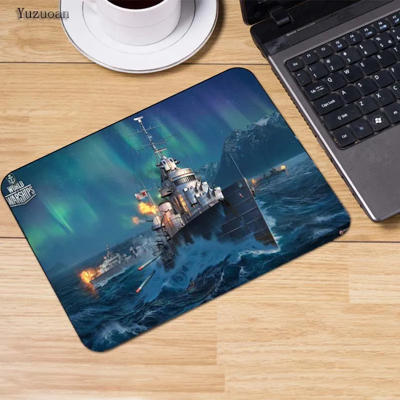 Yuzuoan World Of Warship большой резиновый коврик для мыши компьютерный размер 22x18 см 25x20 29x25