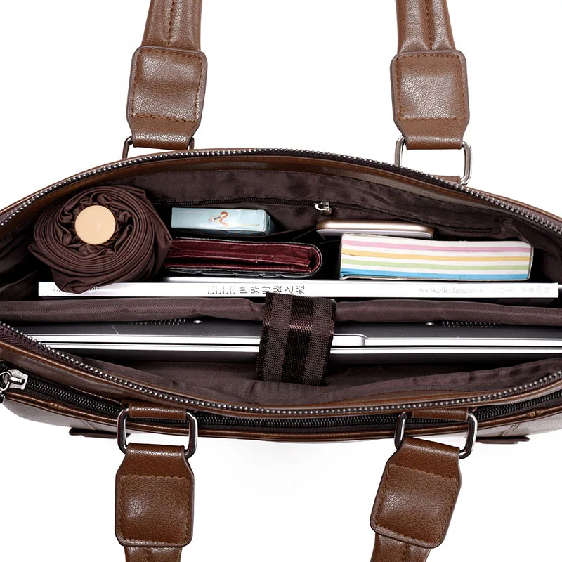 Новинка 2019 мужской портфель из натуральной кожи модная Вместительная деловая