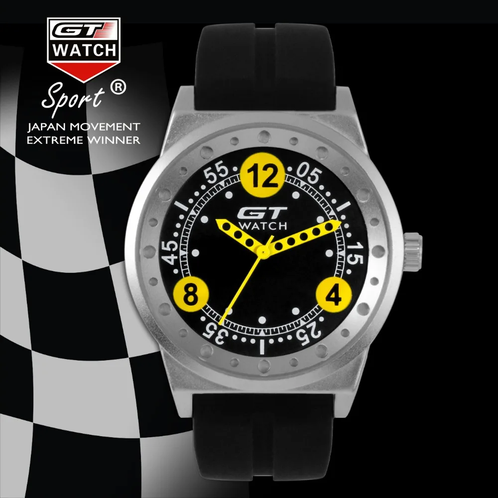 Модные брендовые спортивные часы GT F1 мужские с силиконовым ремешком военные