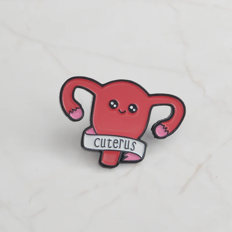 Uterus Cuterus pin эмалированные булавки броши значки значок на лацкан аксессуары девушка сила женщины права феминистские подарки для друга