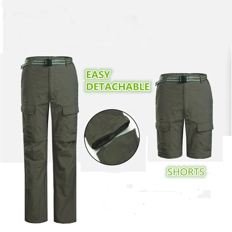 Мужские и женские походные брюки для альпинизма рыбалки быстросохнущие съемные