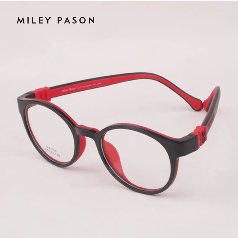 Детские пластиковые TR90 Ультра-легкие гибкие очки мягкие силикагели Мультяшные