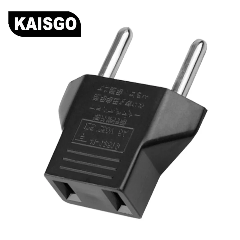 Адаптер ЕС Подключите США к евро Европе стены Мощность заряд на выходе розетки 2