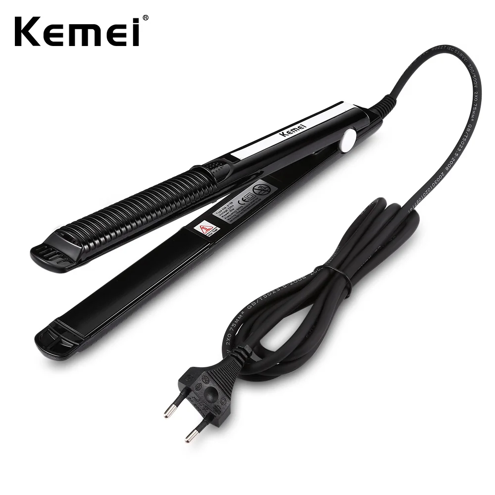 Kemei Плоский Выпрямитель для волос 220 В бигуди выпрямление железа Турмалин