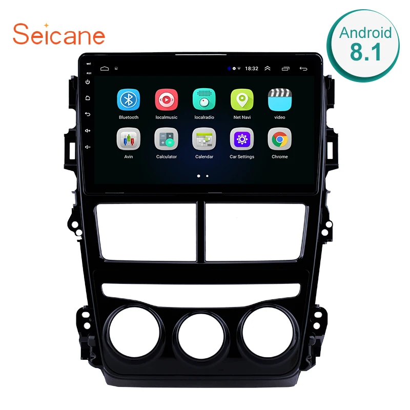 Seicane Android 8 1 GPS автомобильный радиоприемник мультимедийный плеер для 2018 Toyota vios/YARIS