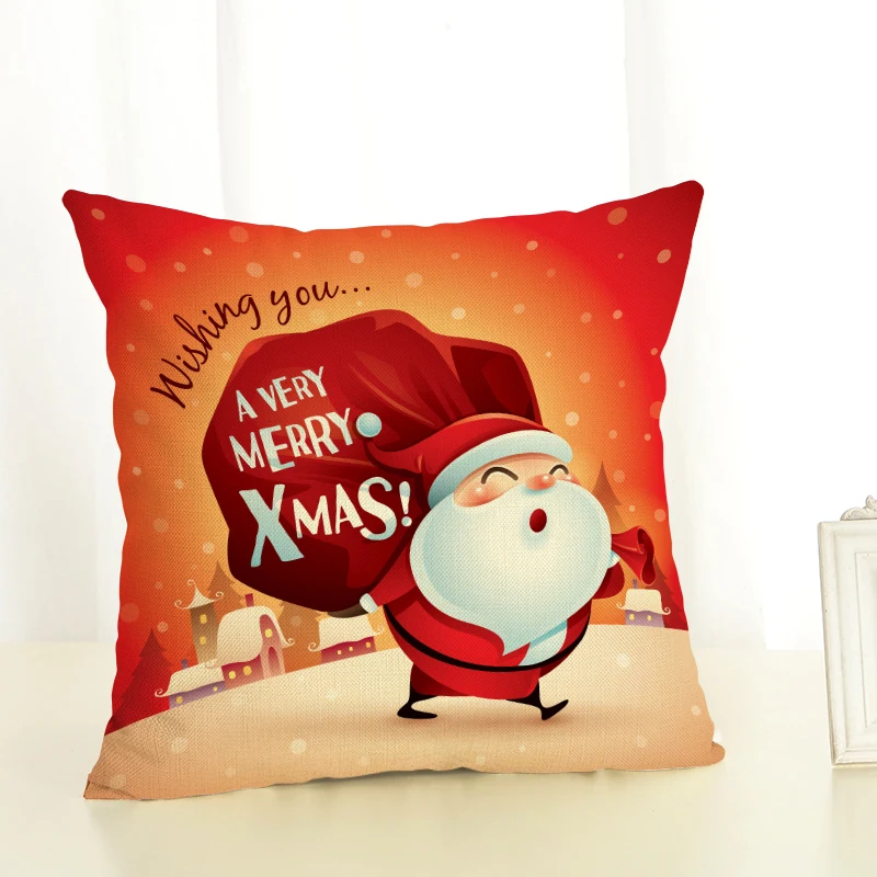 DecorUhome скандинавский веселый рождественский чехол для подушки Снежный олень