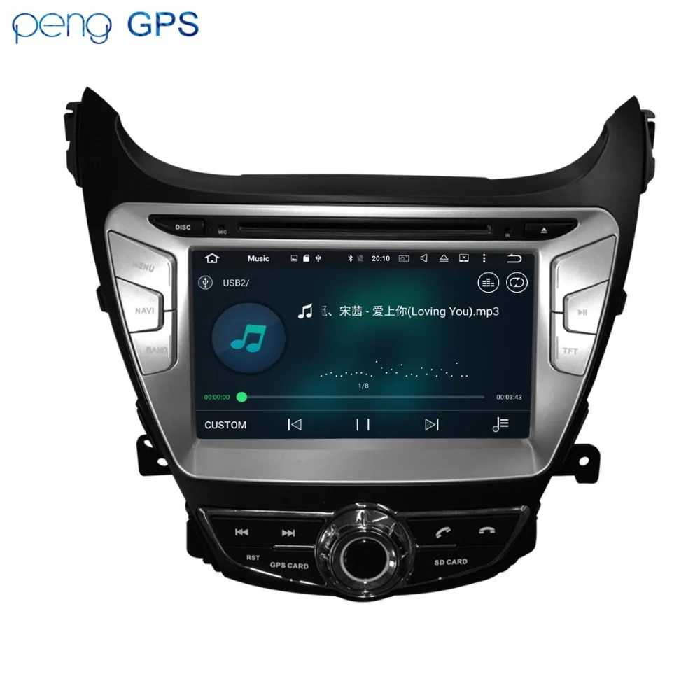 Автомобильный стерео Android 8 1 для hyundai Elantre 2011 2013 навигации в автомобиле gps