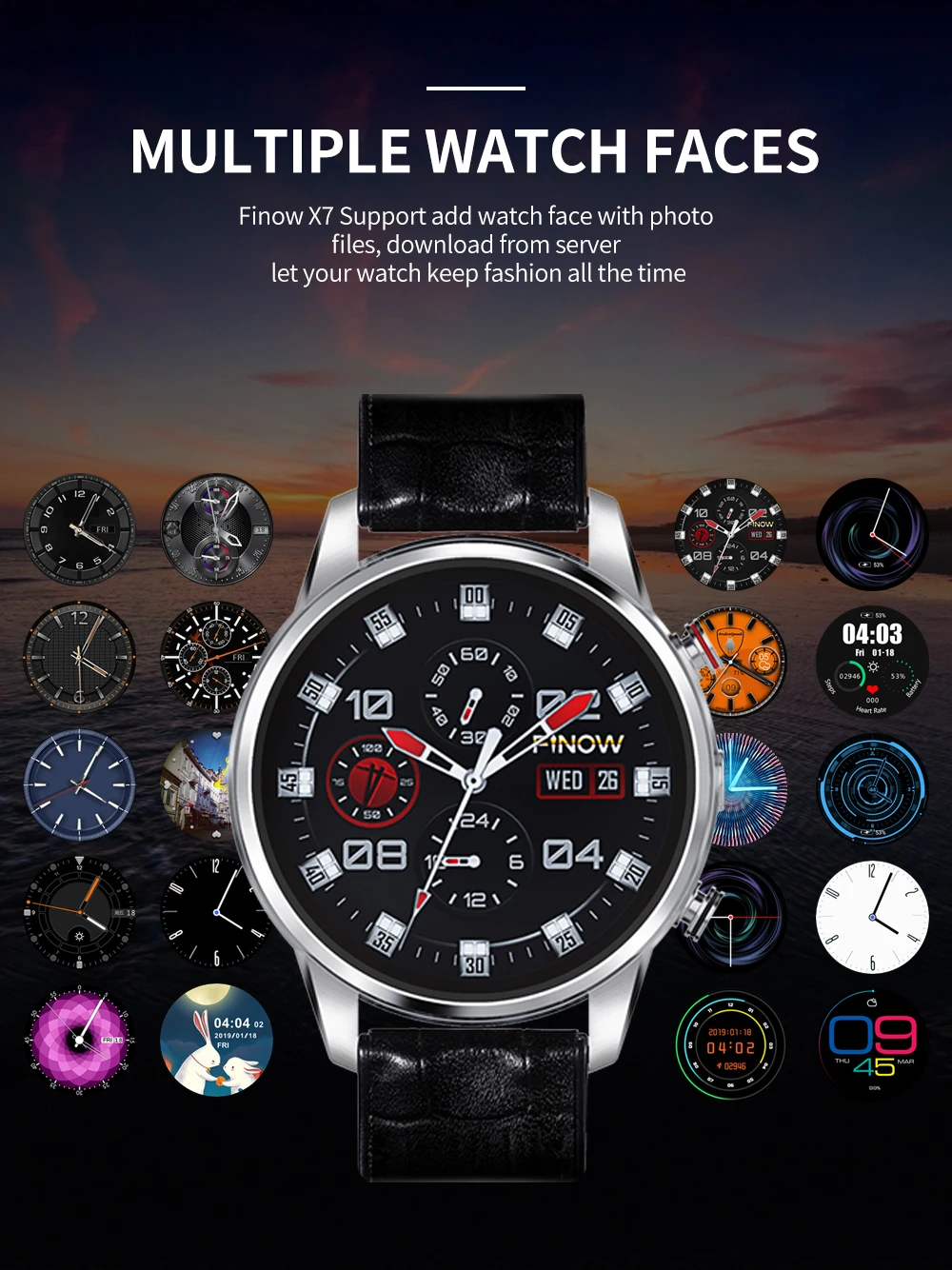 Новинка, Смарт-часы Finow X7 4G, 1,39 дюймов, Android 7,1, 1G+ 16G, спортивные Смарт-часы для мужчин и женщин, фитнес-трекер сердечного ритма, gps
