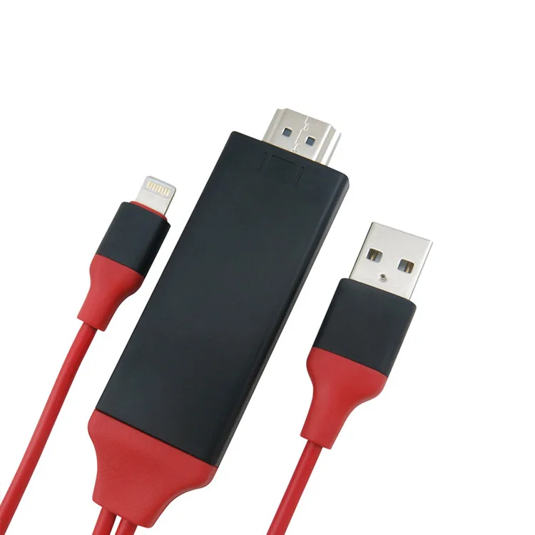 2 м Модернизированная версия PLUG AND PLAY USB Light ning на HDMI адаптер Цифровой AV для iPhone 7/6/5