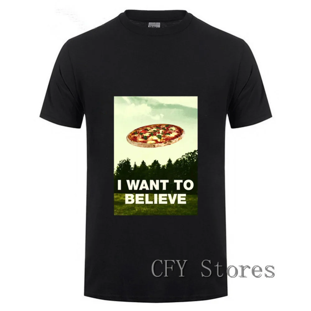 Мужская футболка в стиле Харадзюку креативная панк с надписью I WANT TO BELIEVE топы