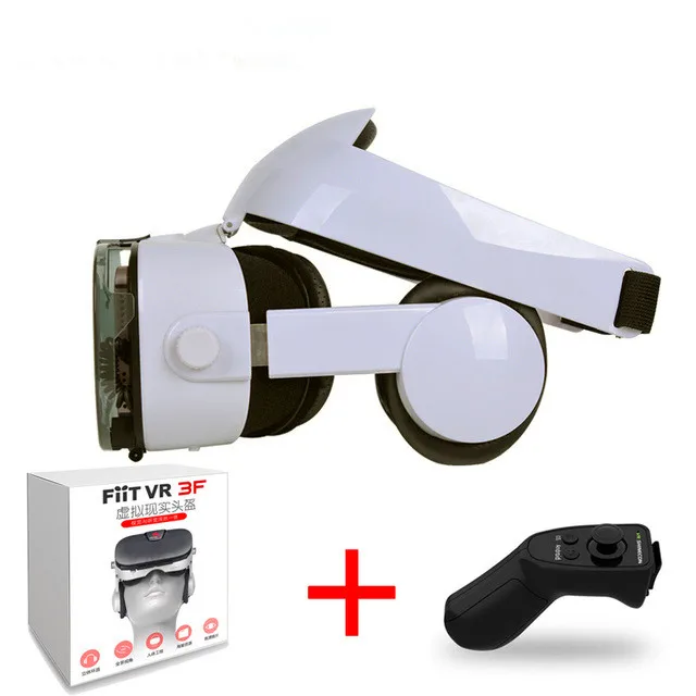 VR and Controller 2 UZQi универсальные 3D очки виртуальной реальности, гарнитура для смартфона, очки Googles, 3 d очки, шлем, картон, виртуальная VR коробка - Цвет: VR and Controller 2