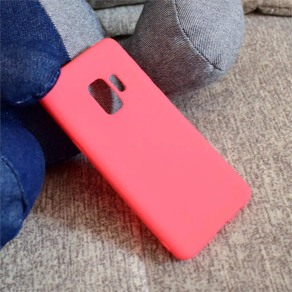 DULCII случае conque для Galaxy S9 G960 одноцветное Цвет Матовый Мягкий ТПУ чехол телефона