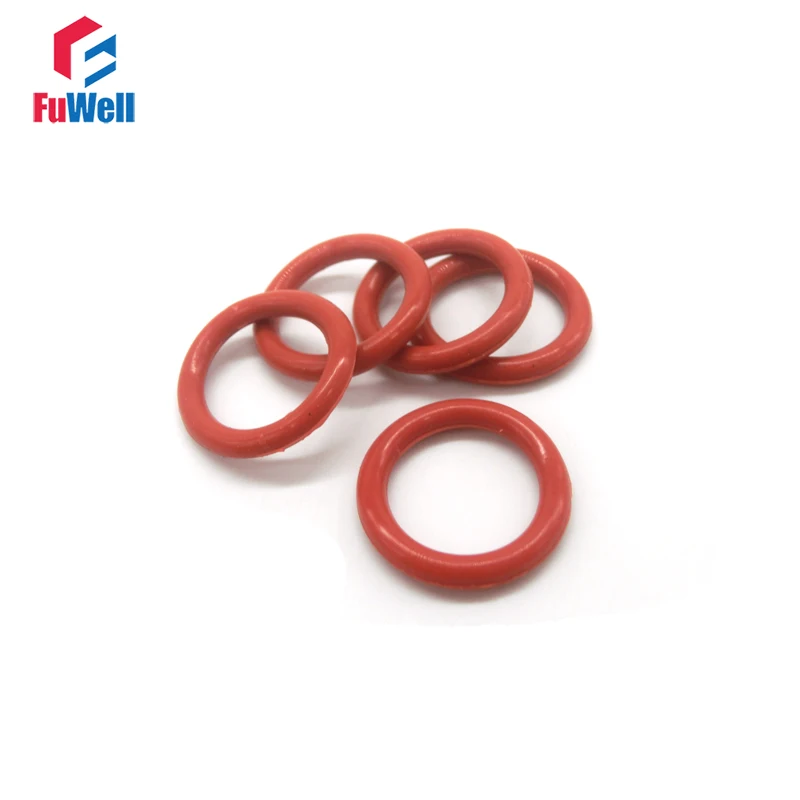 

10pcs Red VMQ 4mm Thickness O Ring Seal Gasket OD 62mm-135mm O Type Ring Sealing Good Elasticity Silicon O Ringen Seal Washers