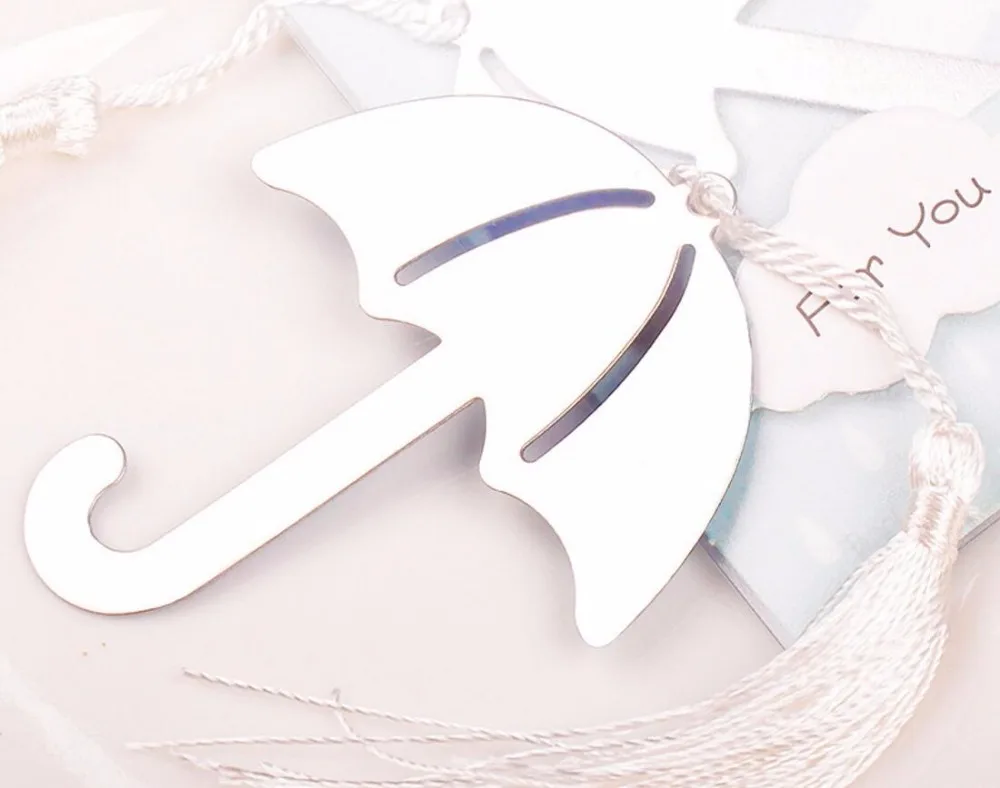 

20pcs Special Stainless Steel Umbrellal Bookmark For Wedding Baby Shower Party Birthday Favor Gift
