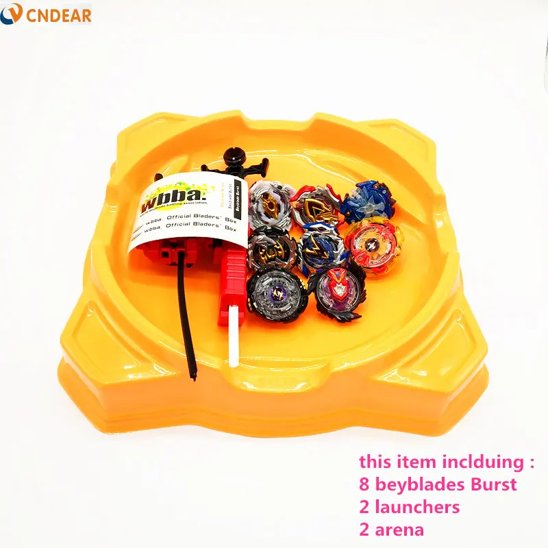 8pcsArena003 Beyblade burst тупи Металл Fusion черный набор коробка игрушка лезвие пусковое устройство волчок игрушки для Childn - Цвет: 8pcsArena003