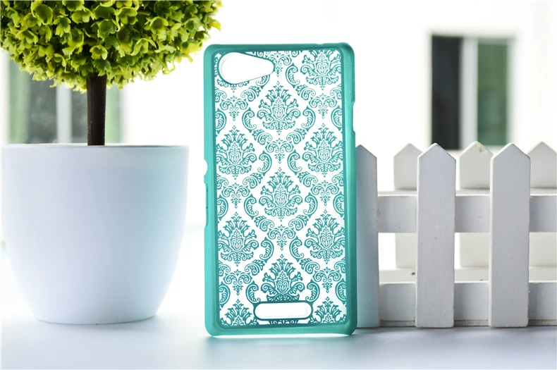 Patterns Luxury Hollow Out Flower Protection mobile phone skin case Cover For Sony Xperia E3 Dual D2206 D2243 Hard shell T007 | Мобильные