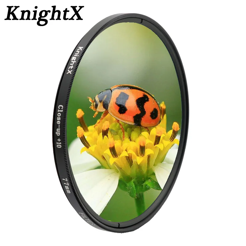 KnightX Макросъемка крупным планом фильтр объектива камеры для canon eos sony nikon комплект фотографии 50d d3300 24-105 d5300 18-135 200d светильник d80