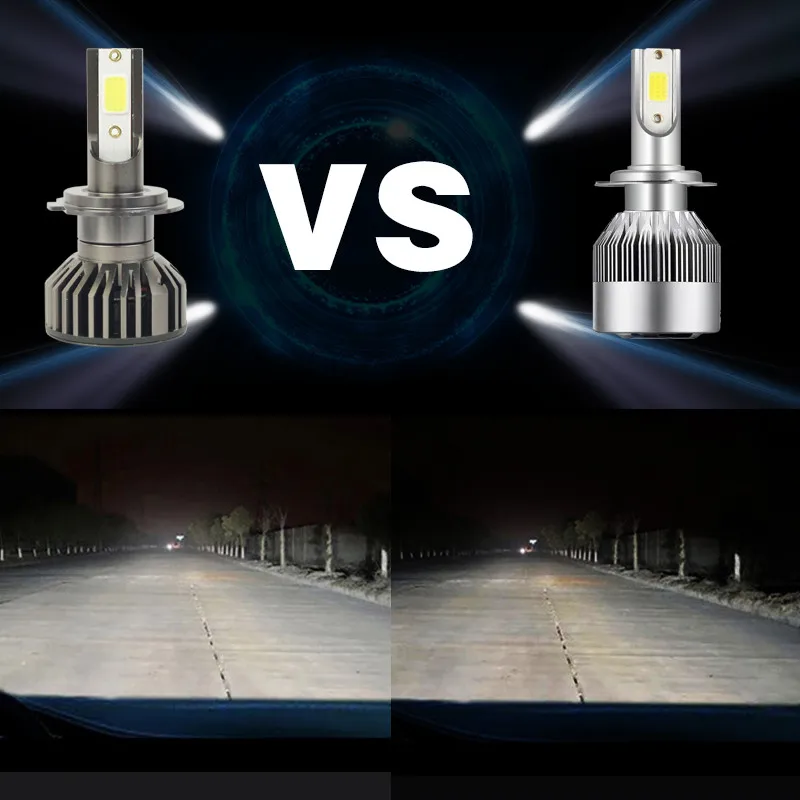 2Pcs H1 H3 Headlamp H4 H7 H11 9005 HB3 9006 HB4 Mini COB LED Bulb 24W Chip Fog Light Car High Beam Headlight 12V White | Автомобили и