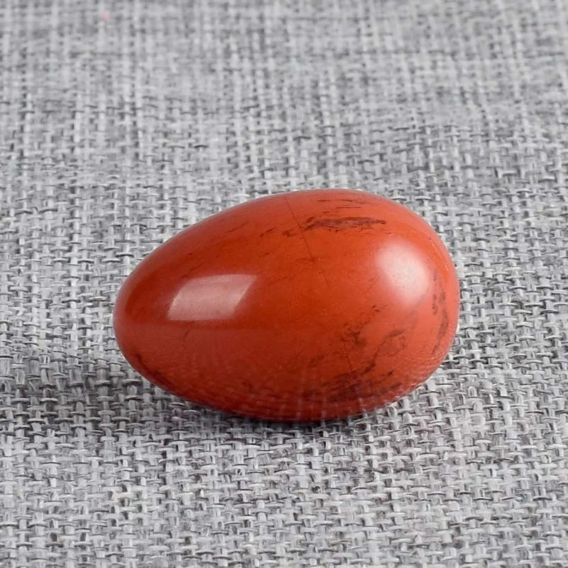 S 30X20mm Натуральный Красный яшма иони яйцо непросверленный с подставкой каменный Массажер для Кегеля мышечные упражнения Viginal массаж Бен Ва мяч нефритовые яйца - Цвет: S 30X20mm