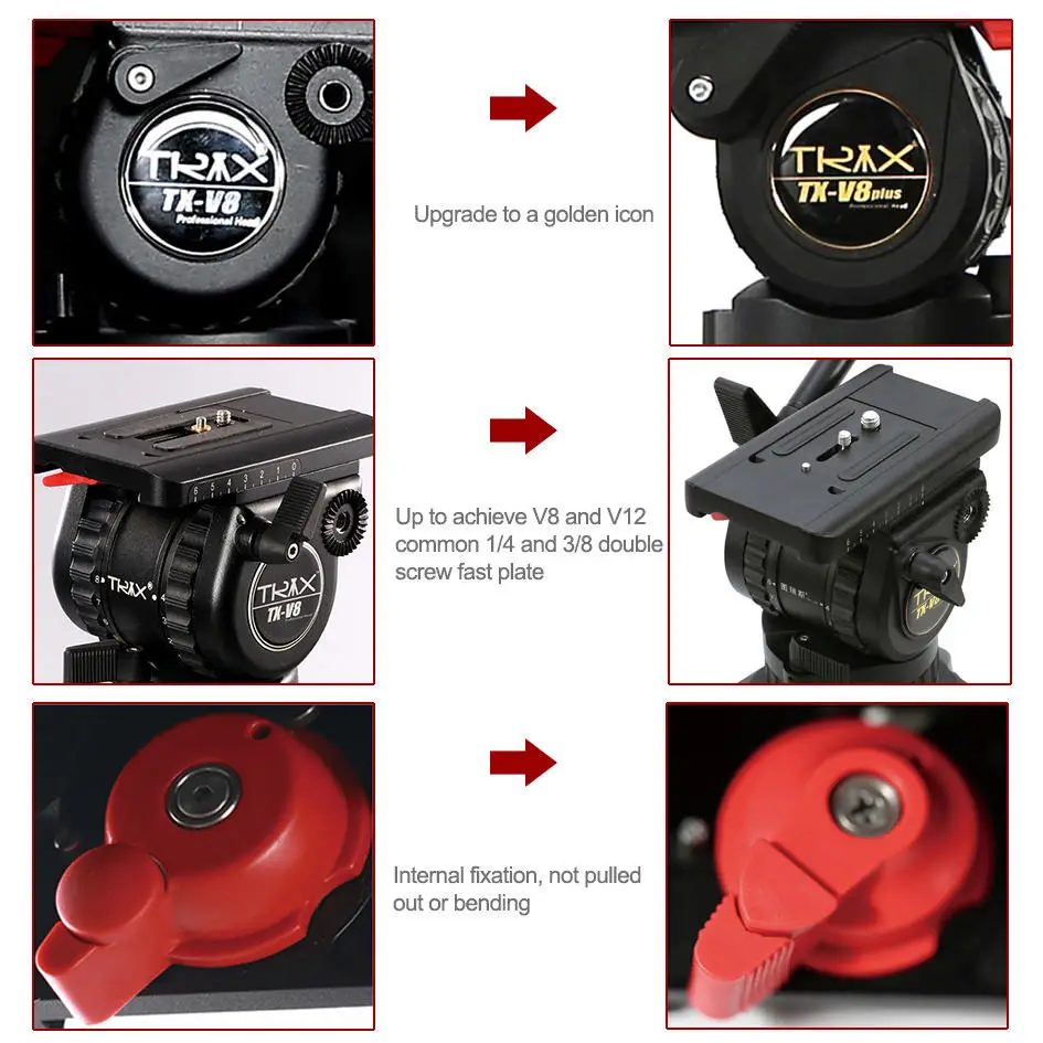 Штатив 66 дюймов V8 для видеостудии тяжелый углеродный Трипод и головка в