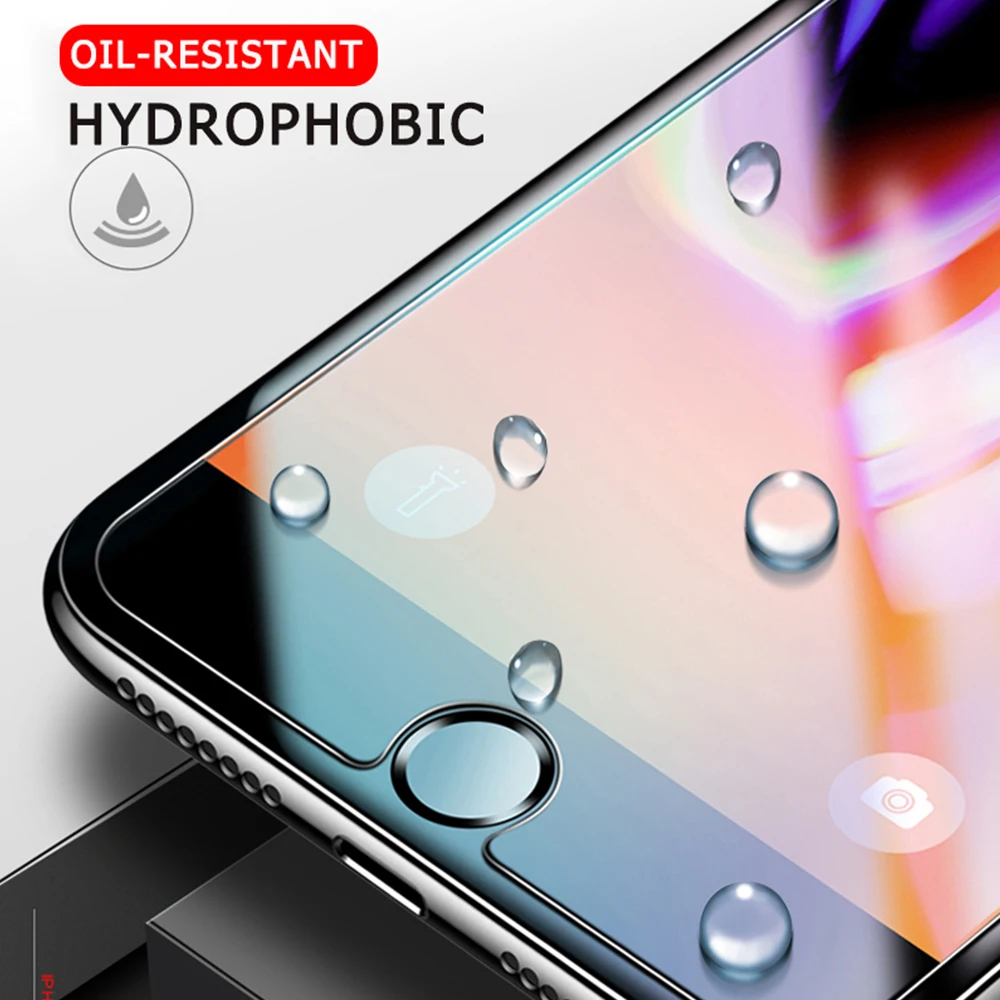 FLOVEME закаленное стекло для iPhone 7 8 Plus X защитная пленка экрана 6 6S 5 5S SE прозрачная