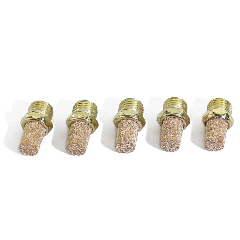 Медный фитинг M5 1/8 &quot1/4&quot 3/8 &quot1/2&quot Пневматический латунный для глушителя