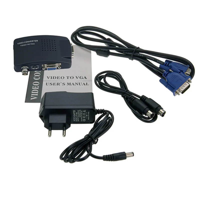 BNC S Video к VGA видео преобразователь адаптер монитор сигнал сигналу VGA|Коннекторы и