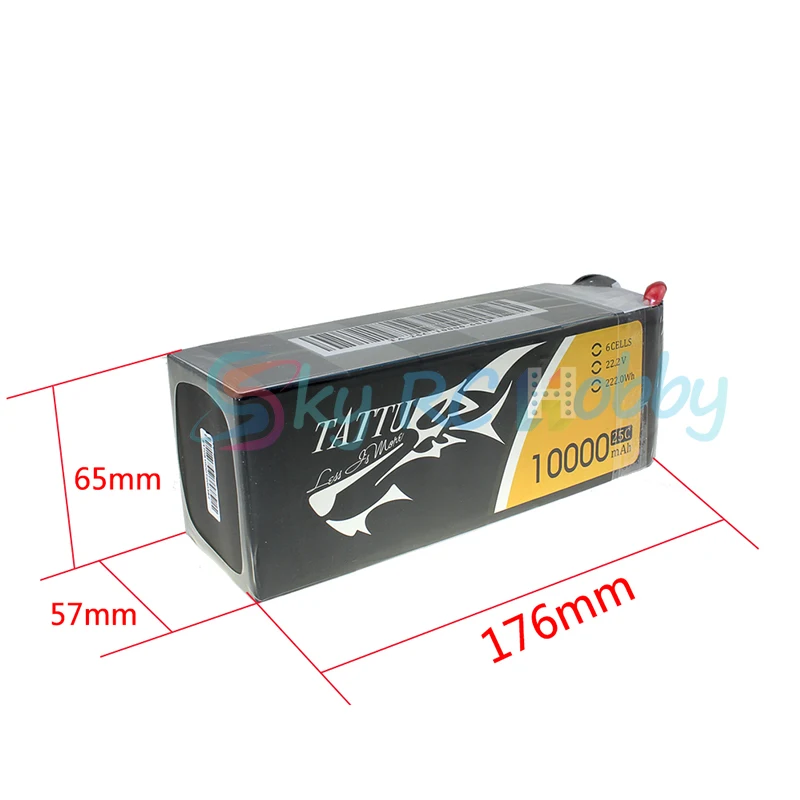 Литий-полимерный аккумулятор Tattu 6S 10000 мАч Lipo 22 2 в 25C беспилотный Аккумулятор для