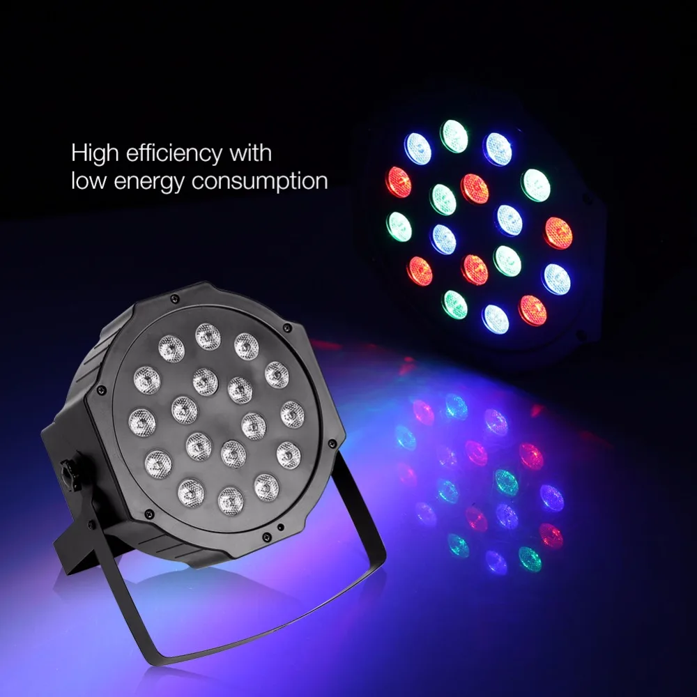 18 светодиодных плоских движущихся головок диско света Par огни RGB лампа luces