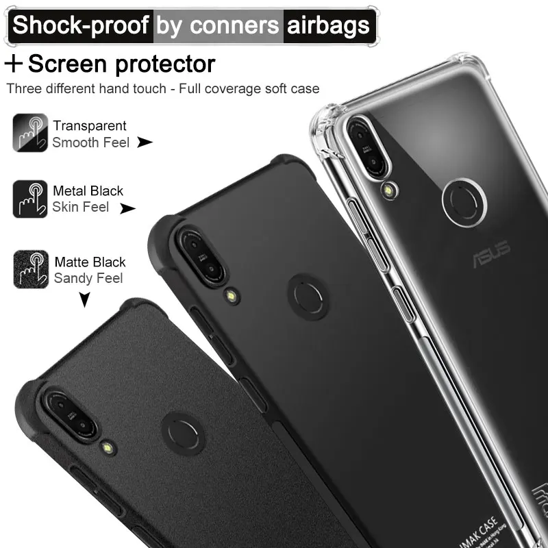 Чехол для Asus Zenfone Max Pro (M1) ZB601KL ударопрочный силиконовый мягкий ТПУ чехол задней