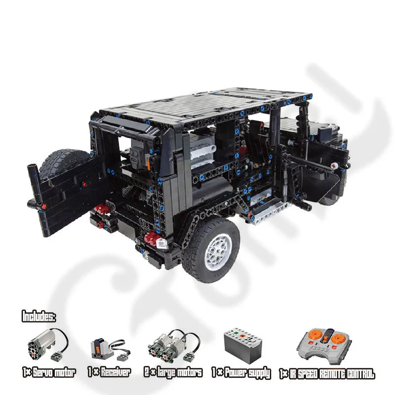 Technic 20100 совместим с Technik MOC 2425 G500 AWD вагон RC моторы автомобильные наборы строительные блоки кирпичи развивающие игрушки