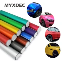 hot 10030cm polymeric pvc matte chrome vinyl car wraps sticker color changing motorcycle sticker with air bubble car decoration