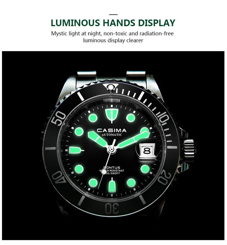 Reloj Hombre Casima мужские спортивные часы для ныряльщиков Роскошные водонепроницаемые военные автоматические механические часы армейские часы Relogio Masculino