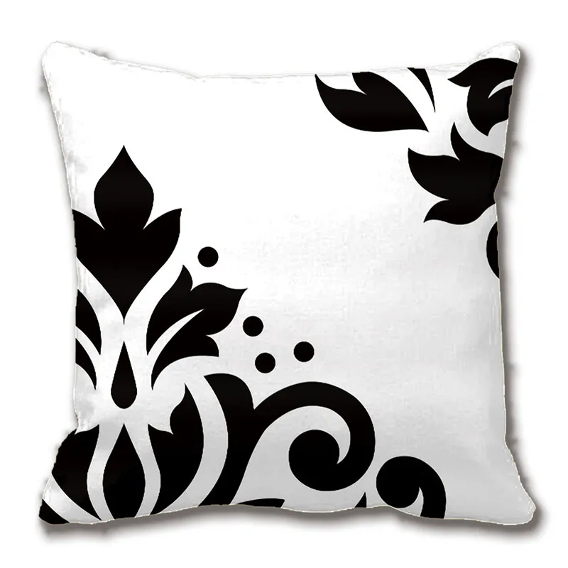 Декоративный чехол наволочка Lvsure для декоративных подушек черно белого