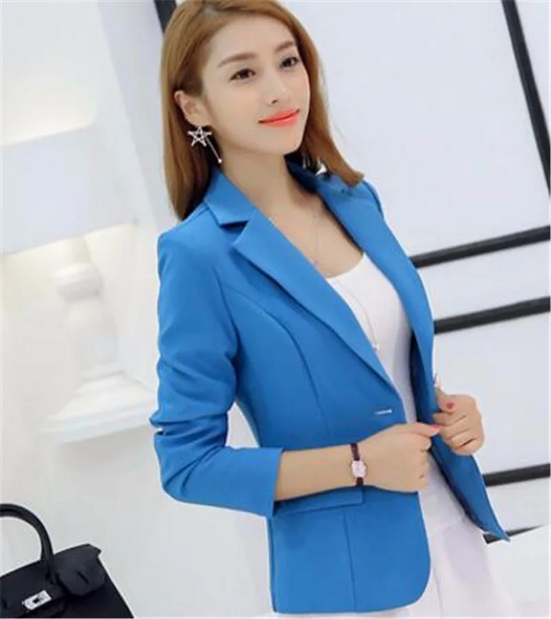 Женские блейзеры новинка 2016 модный Блейзер на одной пуговице женский костюм