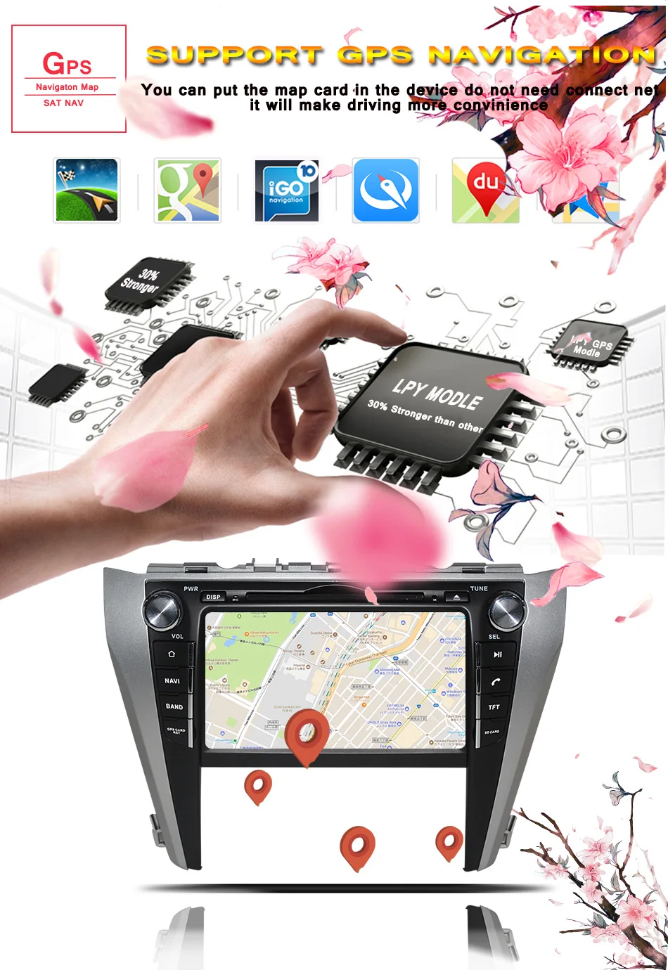 1024*600 2 Din Восьмиядерный " Android 9,0 автомобильный DVD gps навигатор для Toyota Camry- головное устройство автомобиля стерео радио