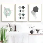 В виде геометрических фигур абстрактные картины Домашний Декор стены искусства Скандинавская Картина на холсте плакат Гостиная современный минималистский персонализировать стены печати