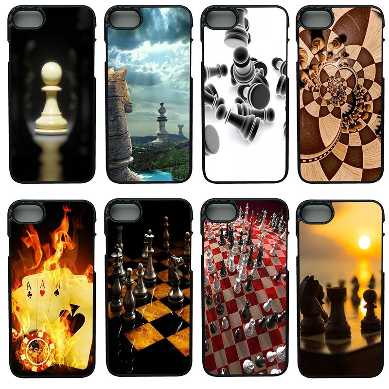 Chess Board Pieces Cell Phone Cases PC Hard Plastic Cover Protect for iphone 8 7 6 6S PLUS X 5S 5C 5 SE iPod Touch 4 Case |