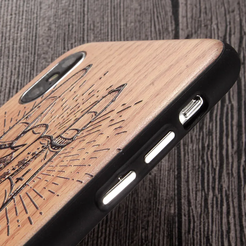 Roc Joan чехол для телефона с изображением деревянного зерна Apple iPhone XS Max X XR 8 7 6 6S Plus