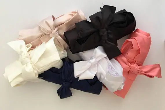 Personalized names printed wedding Bride Bridesmaid satin pajamas robes bridal shower kiminos gifts party | Дом и сад