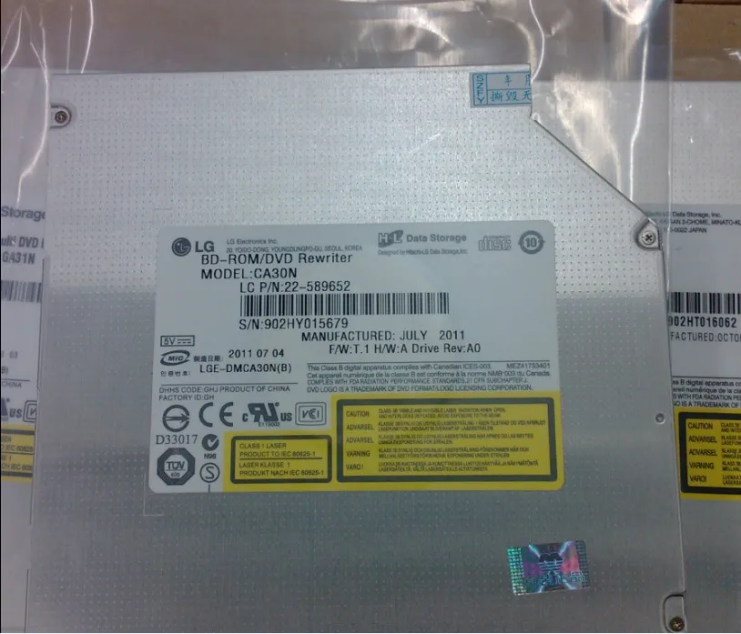 Бесплатная доставка HL LG CA30N 12 7 мм SATA слот in 6X 3D Blu ray супер мульти синие плееры 8X DVD RW