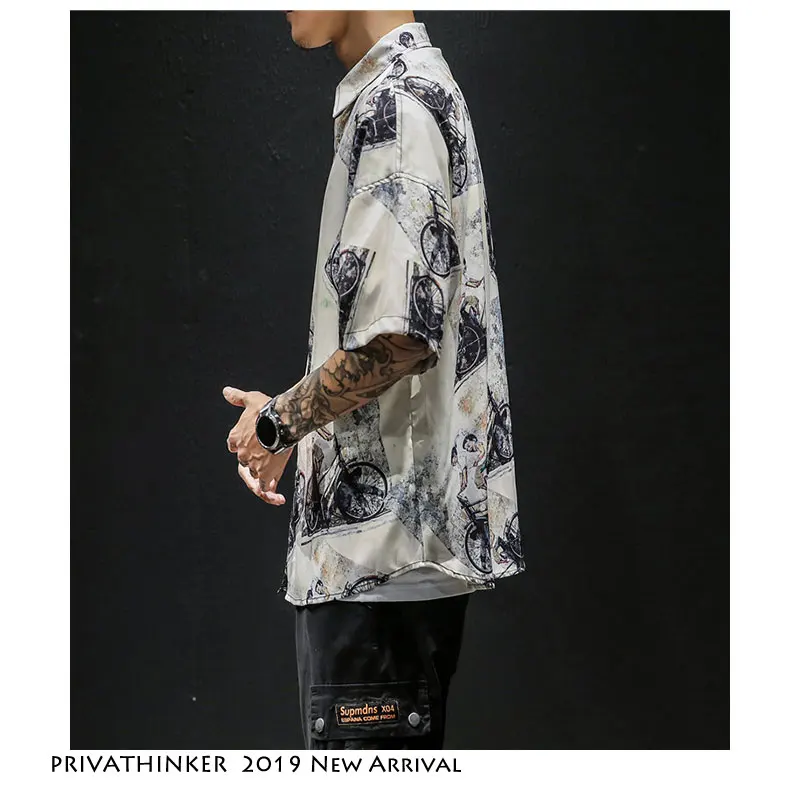 Privathinker 2019 летние уличные яркое футболки с принтом для мужчин винтажные